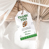 Voetbal verjaardagsfeestje eerste jaar down cadeaulabel