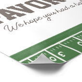 Voetbal verjaardagsfeestje favorieten bord poster (Hoek)