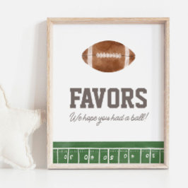 Voetbal verjaardagsfeestje favorieten bord poster