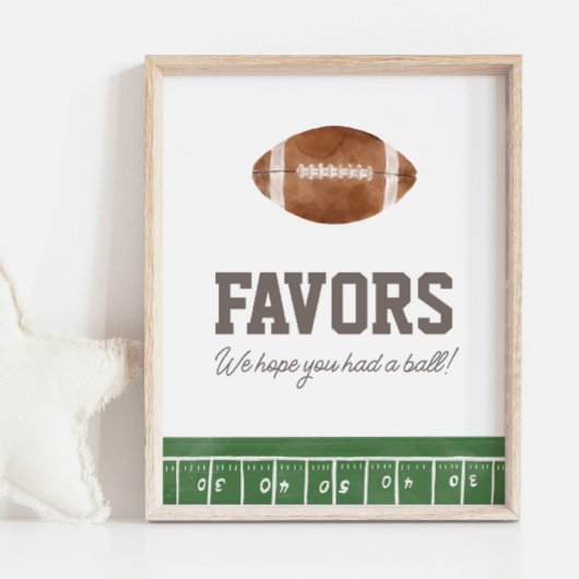 Voetbal verjaardagsfeestje favorieten bord poster