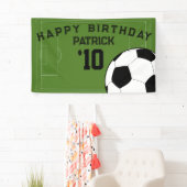 Voetbal verjaardagsfeestje gepersonaliseerde banne spandoek (Insitu)