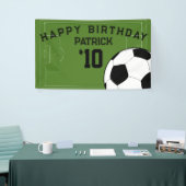 Voetbal verjaardagsfeestje gepersonaliseerde banne spandoek (Beurs)