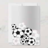 Voetbal verjaardagsfeestje kaart (Achterkant)