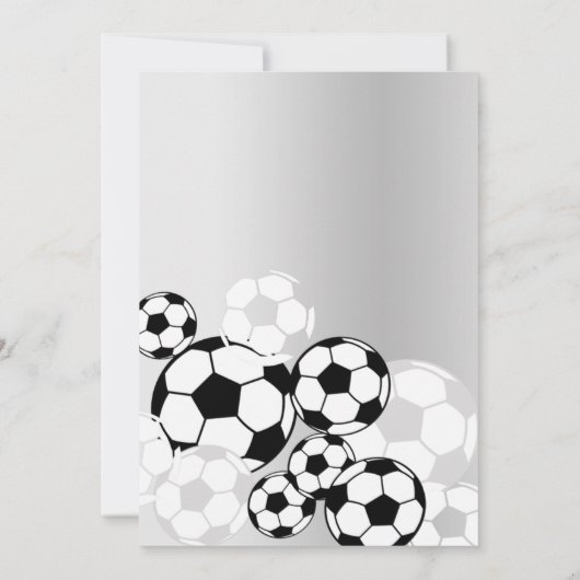 Voetbal verjaardagsfeestje kaart (Achterkant)