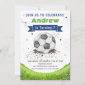 Voetbal Verjaardagsfeestje Kaart (Voorkant)
