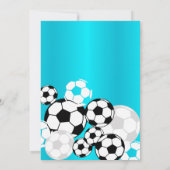 Voetbal verjaardagsfeestje kaart (Achterkant)