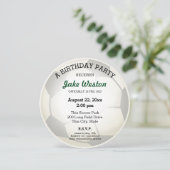 Voetbal verjaardagsfeestje kaart (Staand voorkant)