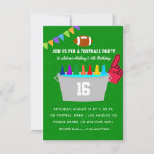 Voetbal verjaardagsfeestje kaart (Voorkant)