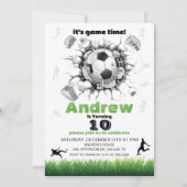Voetbal Verjaardagsfeestje Kaart (Voorkant)