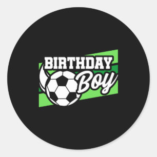 Voetbal verjaardagsfeestje kinderen verjaardag jon ronde sticker
