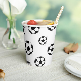 Voetbal verjaardagsfeestje papieren bekers voetbal