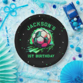 Voetbal verjaardagsfeestje papieren bordje (Feest)