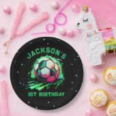 Voetbal verjaardagsfeestje papieren bordje (Feest)