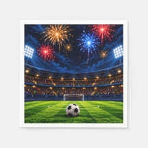 Voetbal verjaardagsfeestje papieren servetten