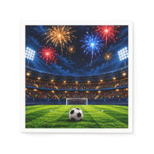 Voetbal verjaardagsfeestje papieren servetten