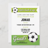 Voetbal Verjaardagsfeestje Uitnodigen 5x7- Jongen Kaart (Voorkant)