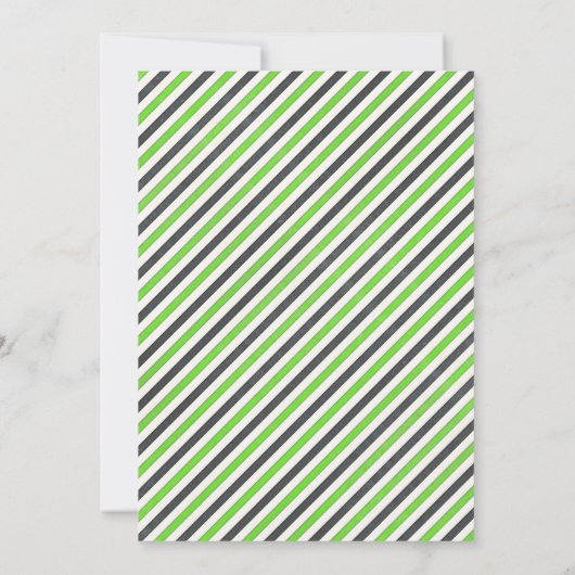 Voetbal verjaardagsfeestje uitnodiging groene zwar (Achterkant)