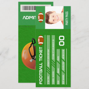 Voetbal verjaardagsfeestje voeg foto Ticketingang Kaart