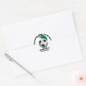 Voetbal Verjaardagsstickers Ronde Sticker (Envelop)