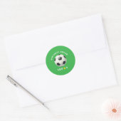 Voetbal verjaardagsstickers voor jongens bewerkbaa ronde sticker (Envelop)
