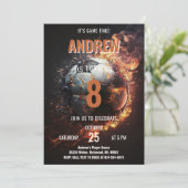 Voetbal Verjaardagsuitnodiging Minimalistische Kaa Kaart (Staand voorkant)