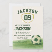 Voetbal verjaardagsuitnodiging voor kinderen kaart