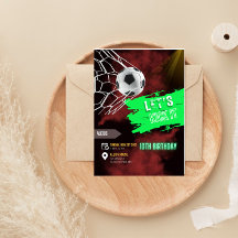 Voetbal verjaardagsuitnodigingen, Voetbaluitnodigi