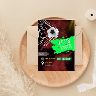 Voetbal verjaardagsuitnodigingen, Voetbaluitnodigi Kaart