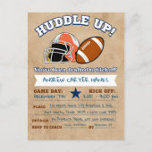 Voetbal verjaardagsuitnodigingen voor jongens Hudd Briefkaart (Voorkant)