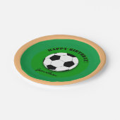Voetbal Verjaardagswensen (Feest) Papieren Bordje (Gekanteld)