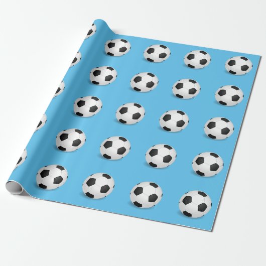 Voetbal verpakt papier (Uitgerold)