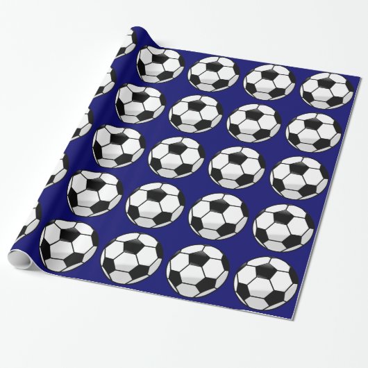 Voetbal verpakt papier (Uitgerold)