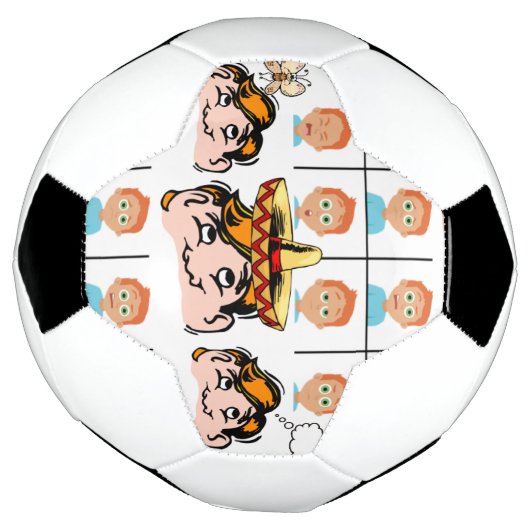 Voetbal verschillende gezichten (Gedraaid)