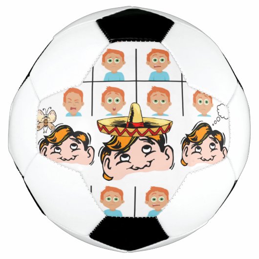 Voetbal verschillende gezichten (Voorkant)