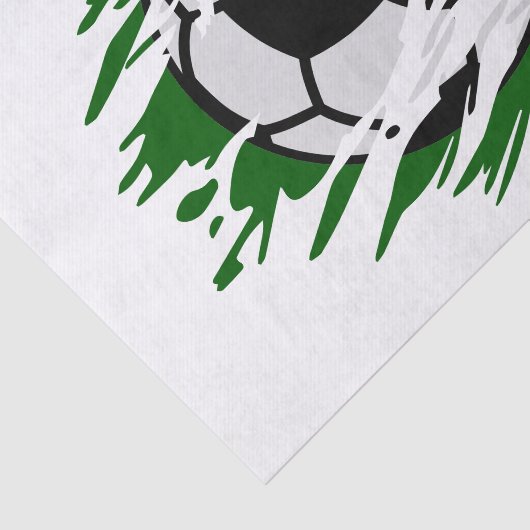 Voetbal versnipperd tissuepapier (Detail)