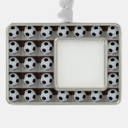 Voetbal Verzilverd Omlijst Ornament