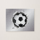 voetbal via metalen plaat legpuzzel (Horizontaal)