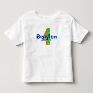 Voetbal Vierde Verjaardag Jongen Shirt