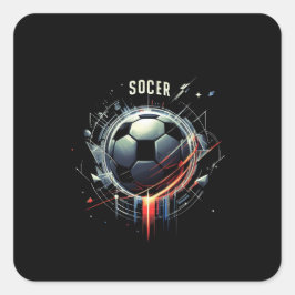 voetbal vierkante sticker