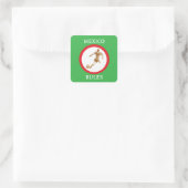 VOETBAL VIERKANTE STICKER (Tas)