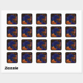 VOETBAL VIERKANTE STICKER (Vel)
