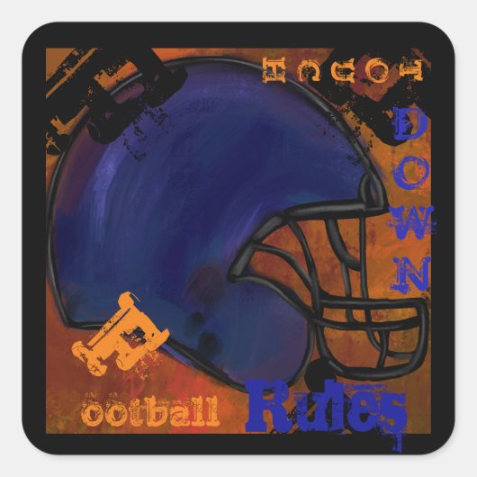 VOETBAL VIERKANTE STICKER (Voorkant)