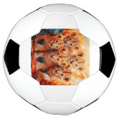 Voetbal - Vijf Leeuwenwelpen Kunstwerk (Gedraaid)