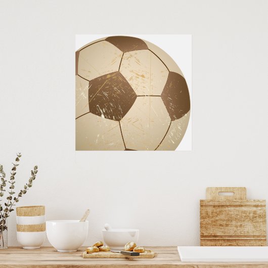 voetbal vintage poster (Keuken)