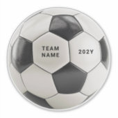 Voetbal Vinyl Sticker | Gepersonaliseerde Teamnaam (Voorkant)