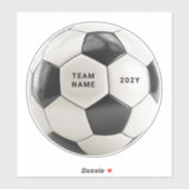Voetbal Vinyl Sticker | Gepersonaliseerde Teamnaam (Vel)