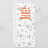 Voetbal VIP Ticket Aqua Blauw & Oranje Verjaardag Kaart (Achterkant)