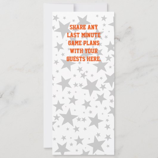 Voetbal VIP Ticket Aqua Blauw & Oranje Verjaardag Kaart (Achterkant)