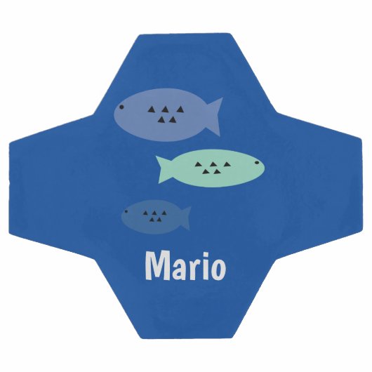 Voetbal visblauw monogram (Enkel)