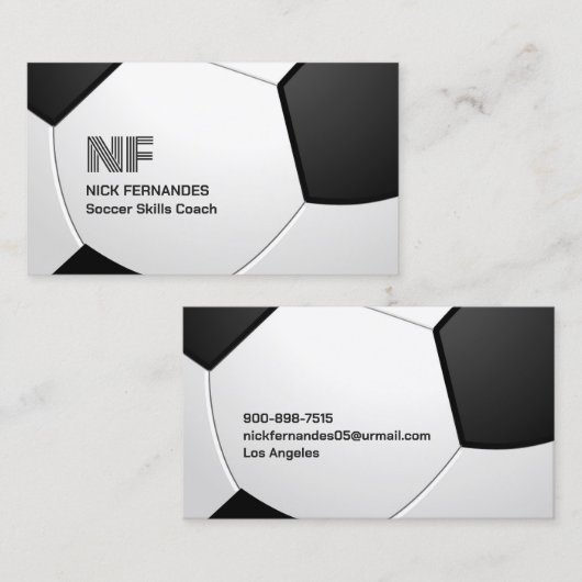 Voetbal Visitekaartje (Voorkant / Achterkant)